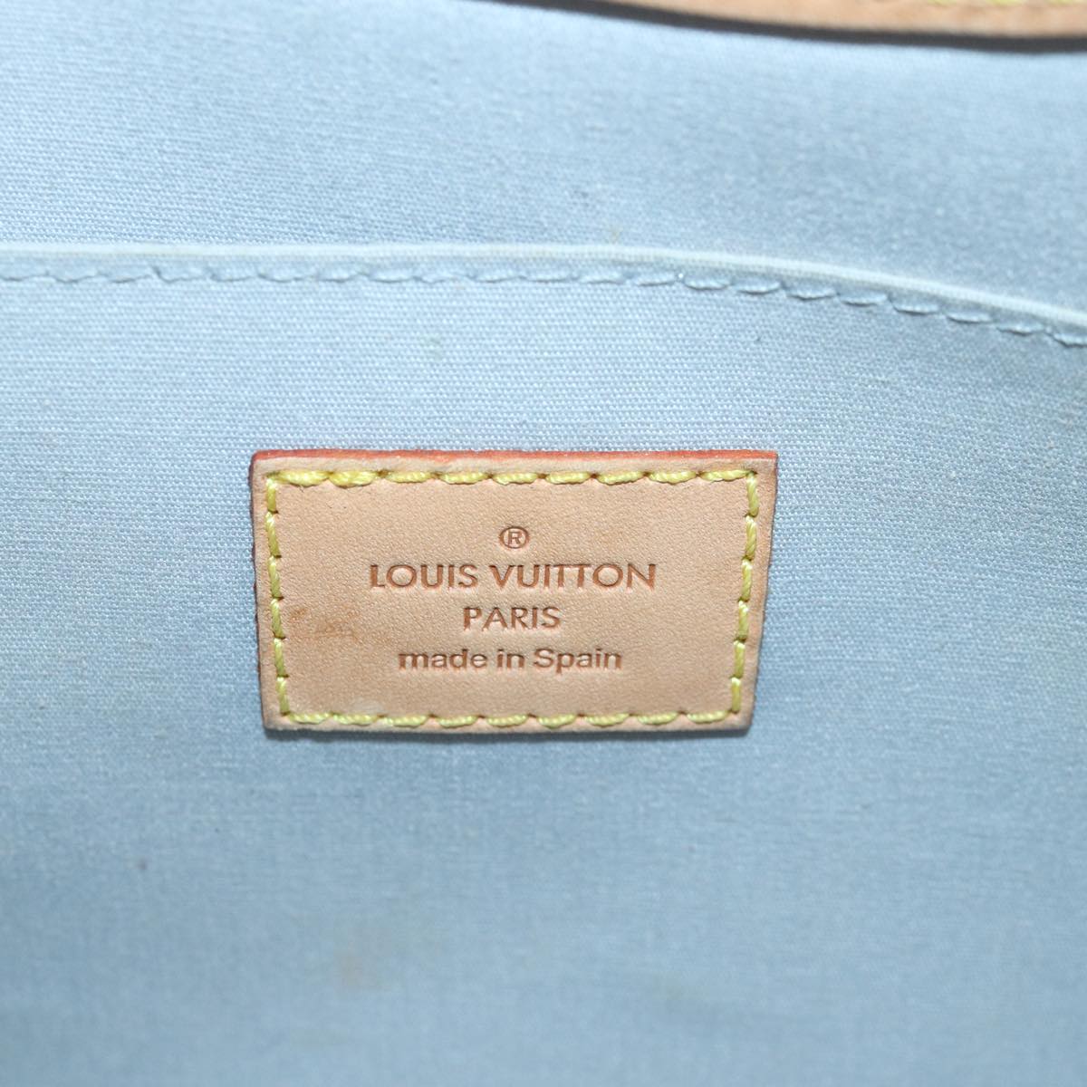 Louis Vuitton Roxbury Beige Patent Leather Hand Bag