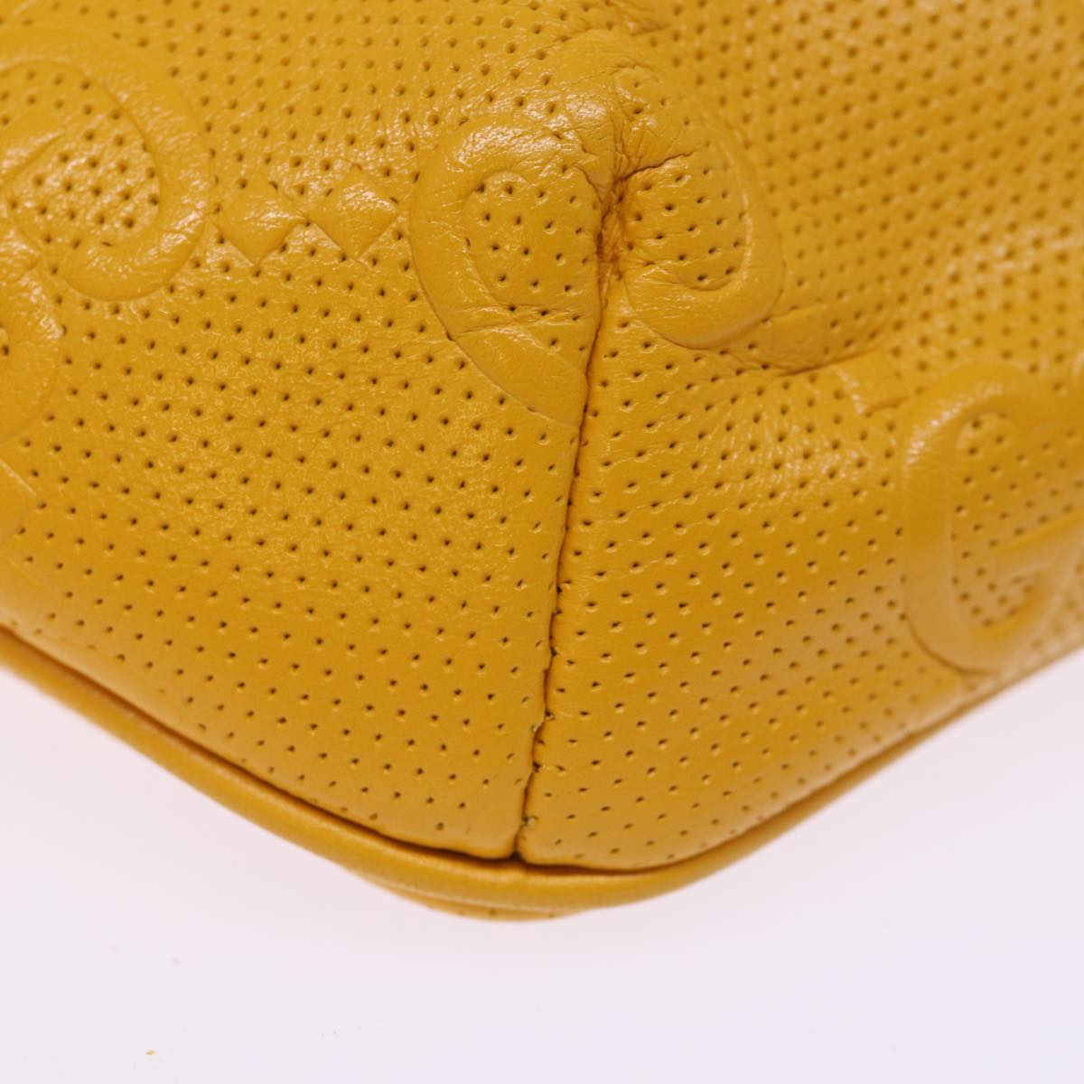 Gucci GG Jumbo Yellow Leather Shoulder Bag