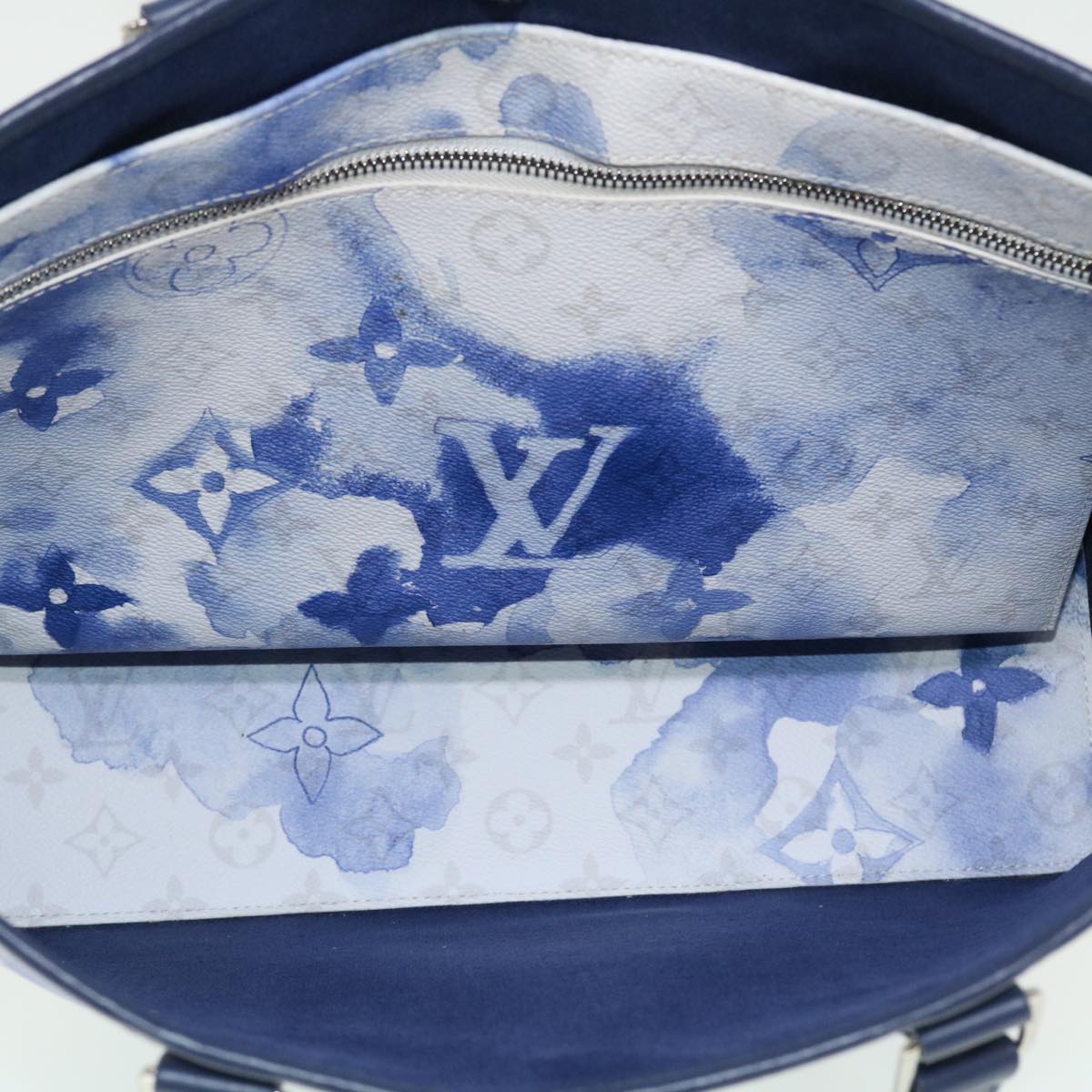 Louis Vuitton Weekend PM Blue Canvas Tote Bag