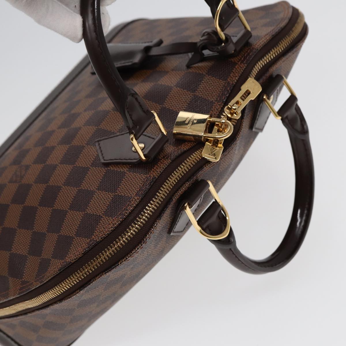 Louis Vuitton Alma Brown Canvas Hand Bag