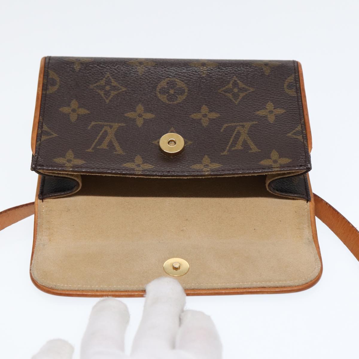 Louis Vuitton Florentine Brown Canvas Clutch Bag