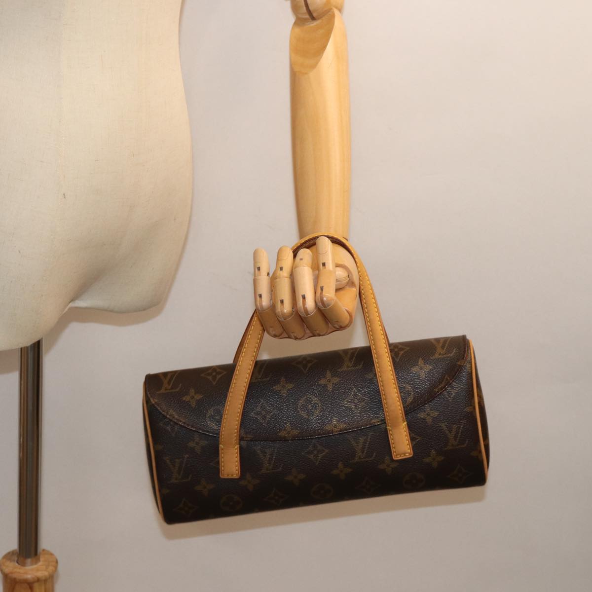 Louis Vuitton Sonatine Brown Canvas Hand Bag