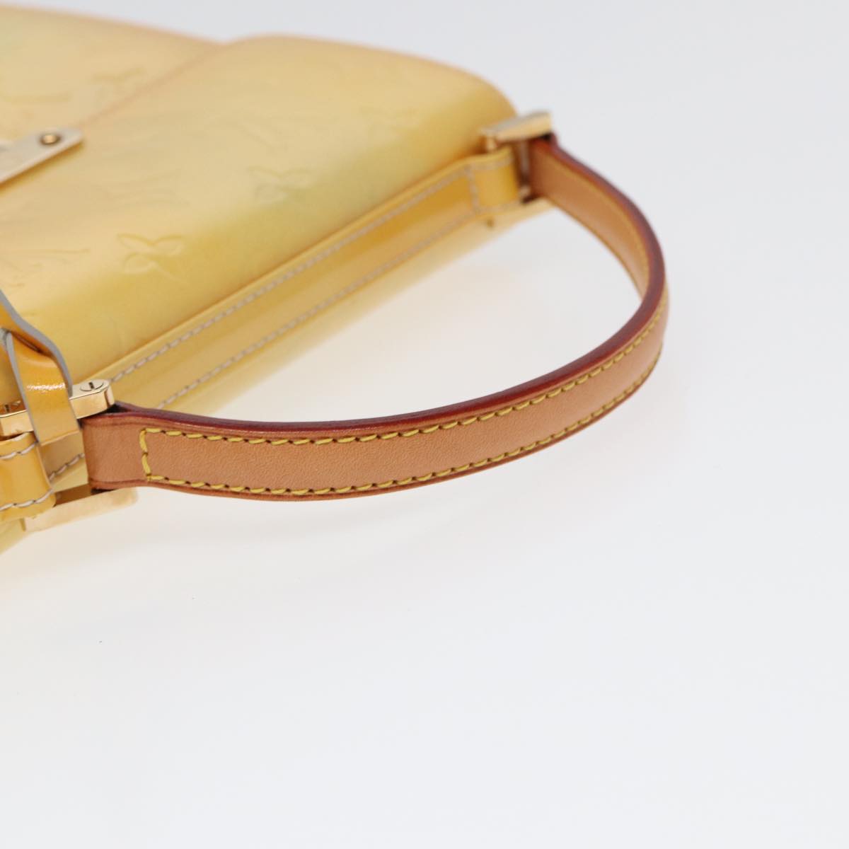 Louis Vuitton Spring Street Yellow Patent Leather Hand Bag