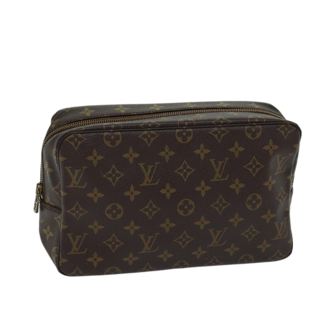 Louis Vuitton Trousse Toilette 28 Brown Canvas Clutch Bag