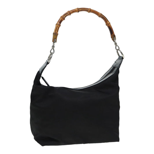 Gucci Bamboo Black Synthetic Shoulder Bag