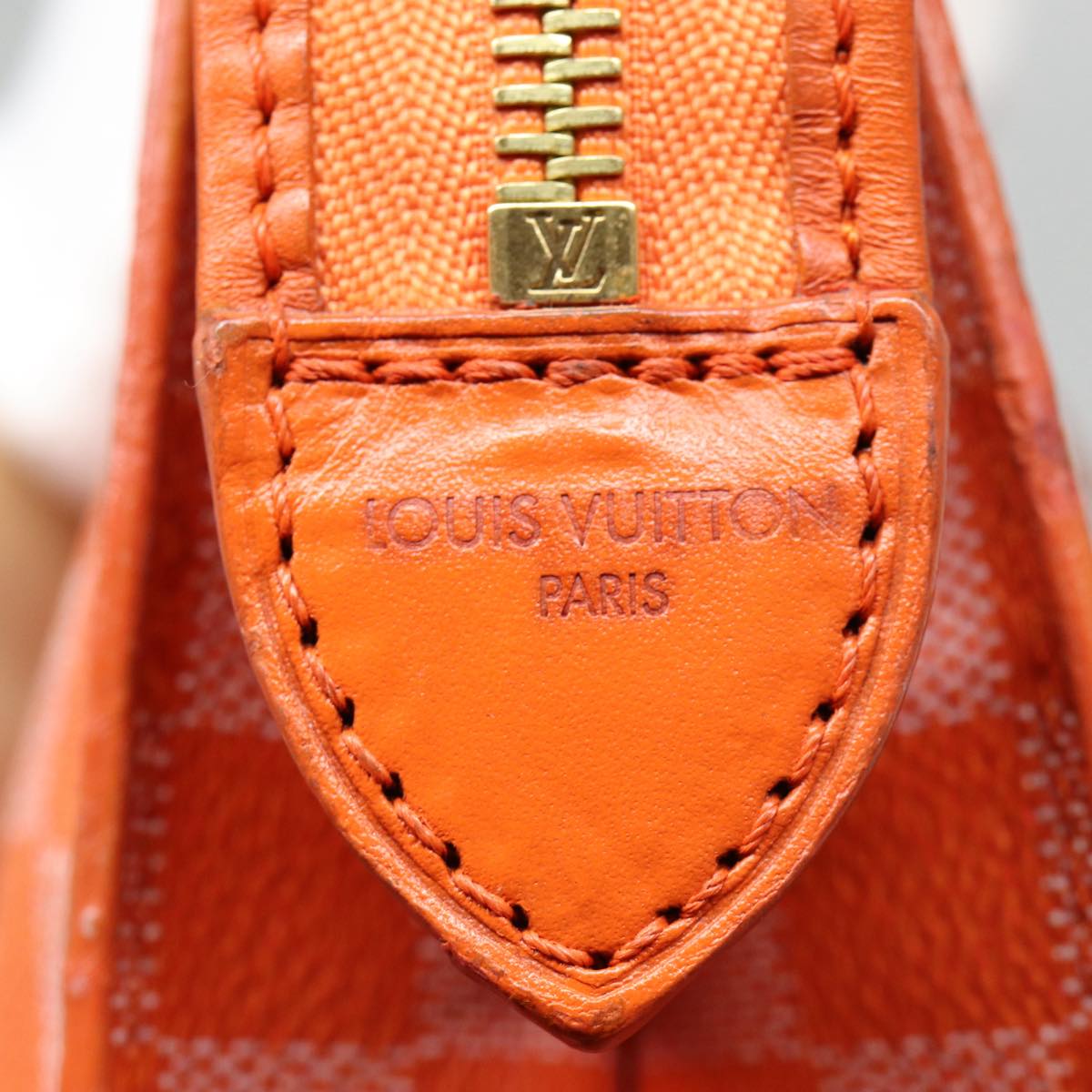 Louis Vuitton Pimont Mobile Orange Canvas Hand Bag