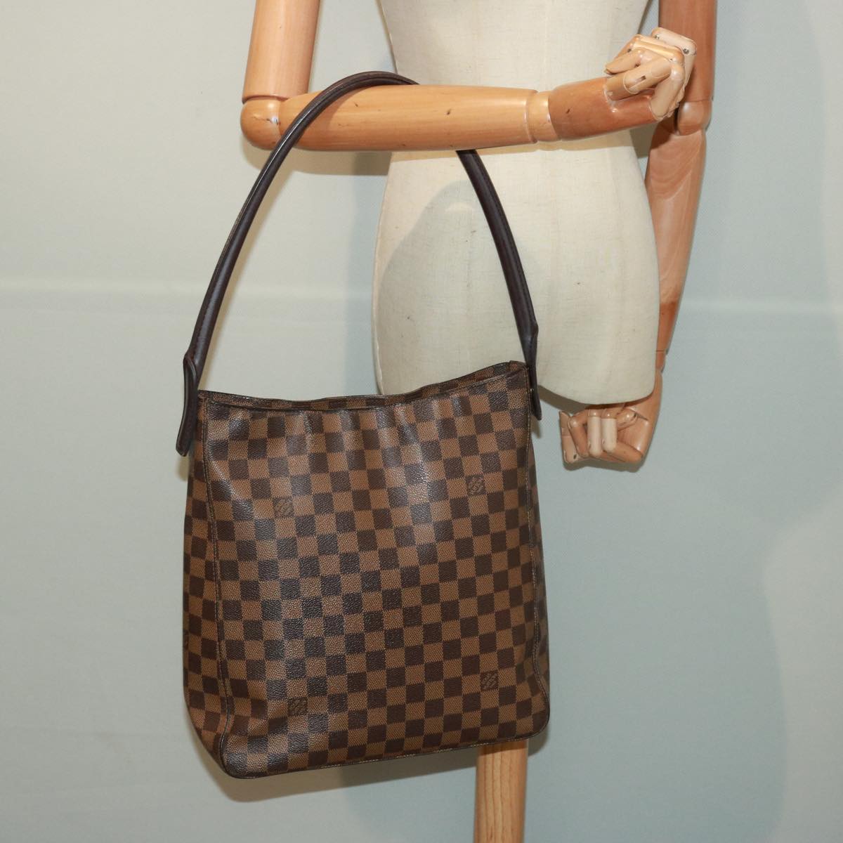 Louis Vuitton Looping Brown Canvas Shoulder Bag