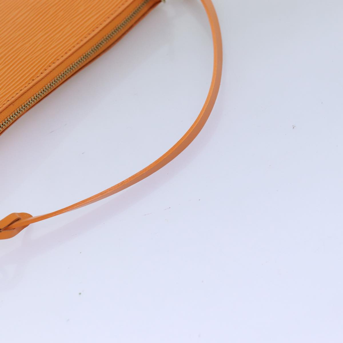 Louis Vuitton Pochette Accessoire Orange Leather Clutch Bag