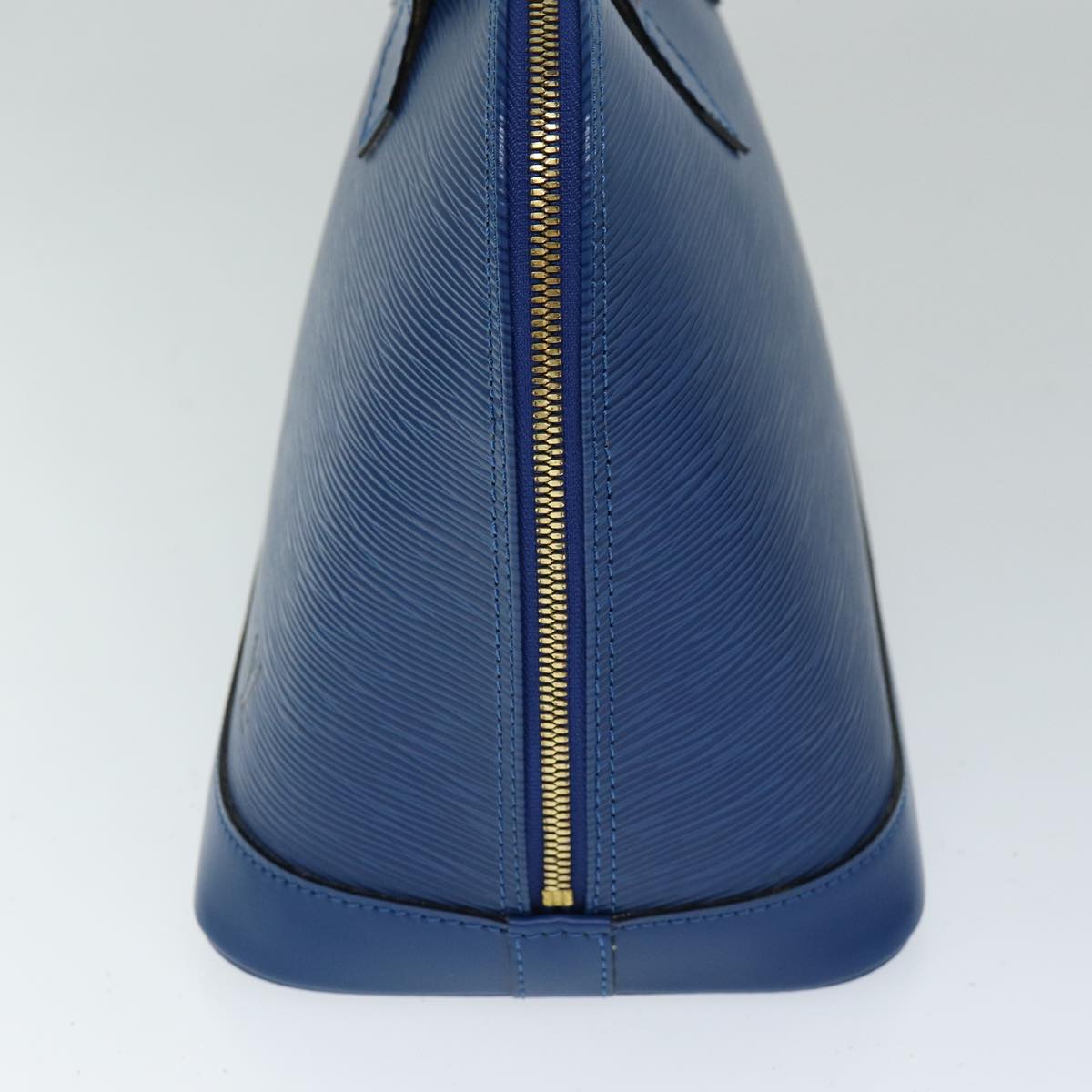 Louis Vuitton Alma Blue Leather Hand Bag