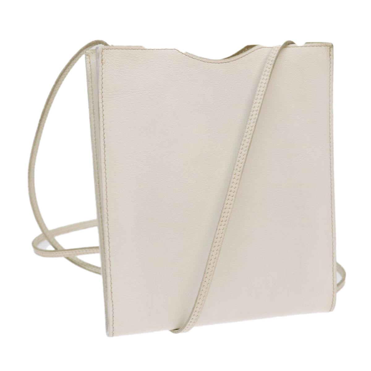 Hermès White Leather Shoulder Bag