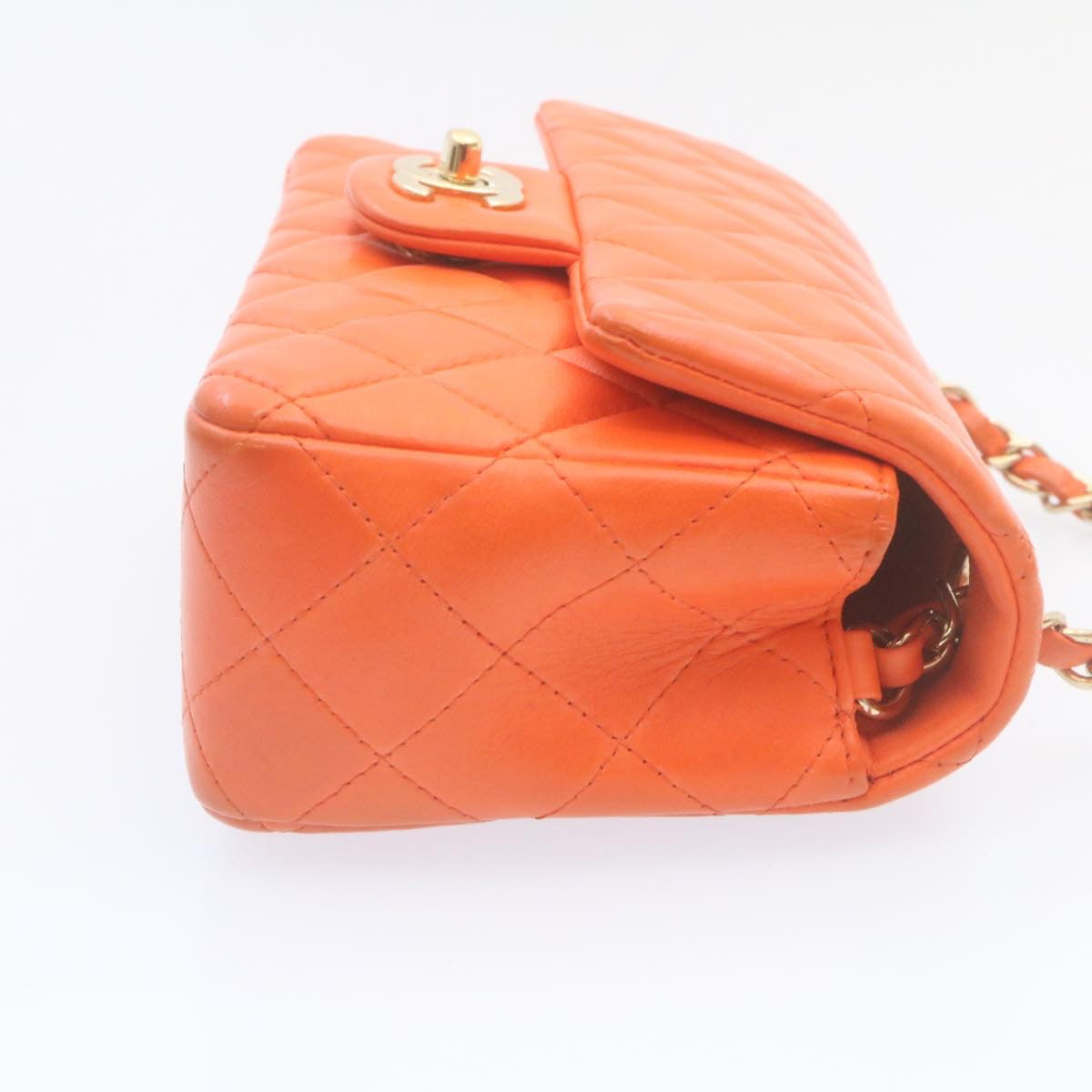 Chanel Timeless Orange Leather Shoulder Bag