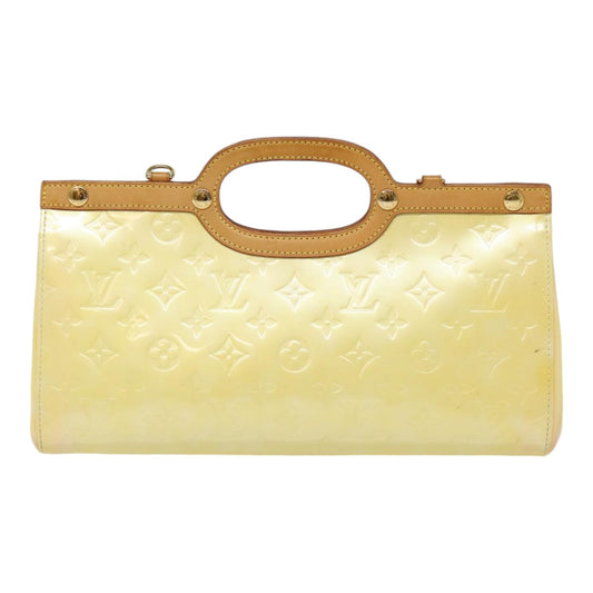 Louis Vuitton Roxbury Beige Patent Leather Hand Bag