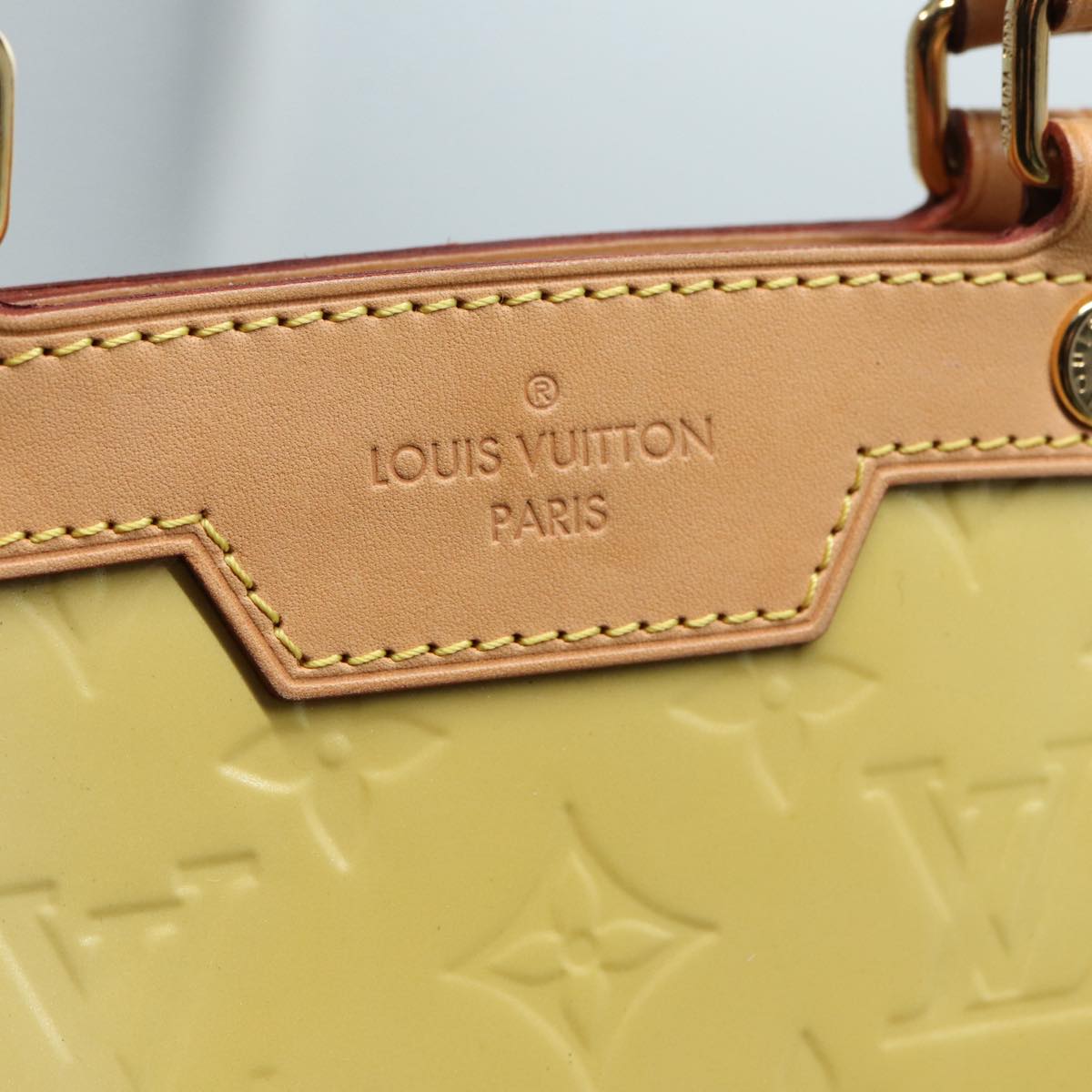 Louis Vuitton Brea Yellow Patent Leather Hand Bag