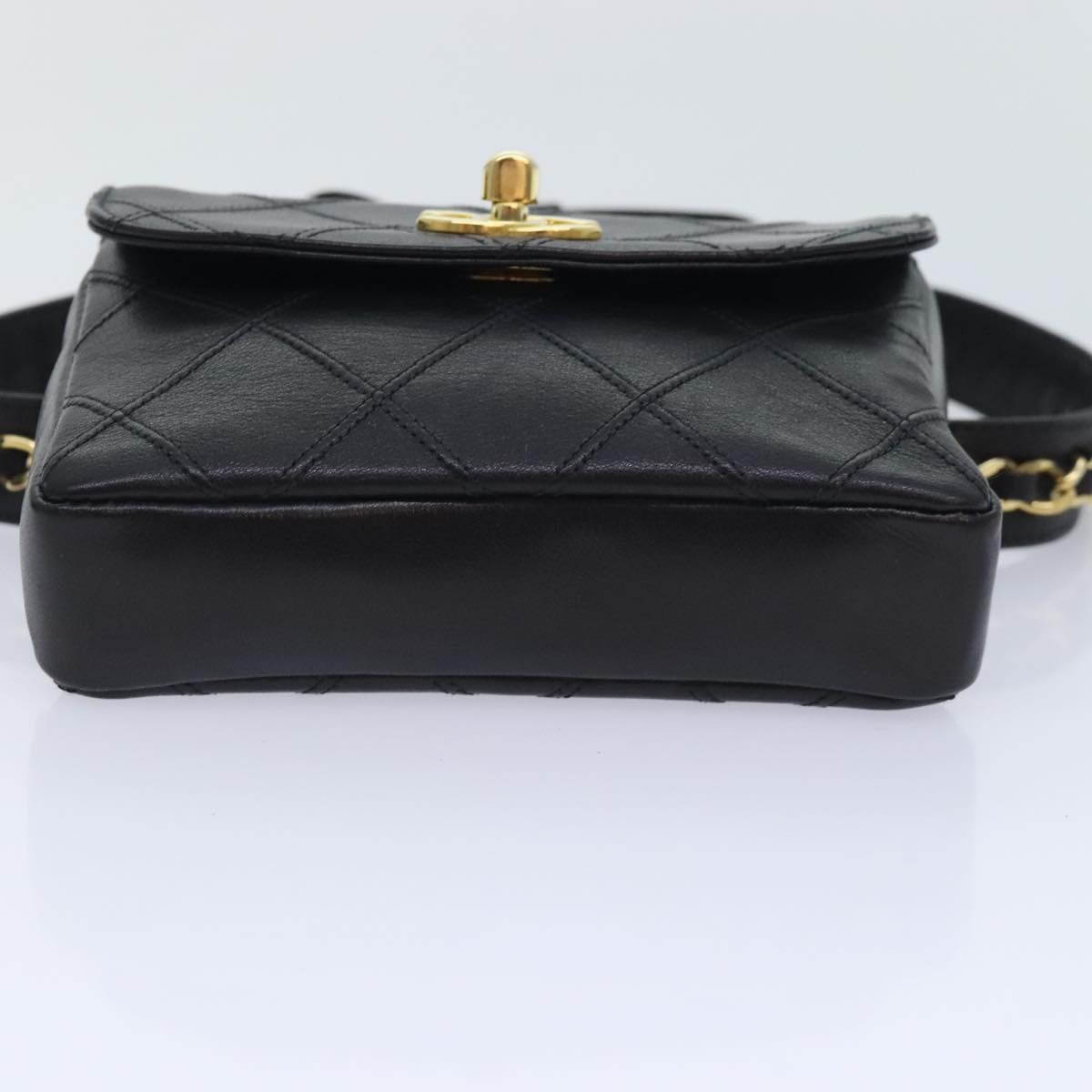 Chanel Coco Mark Black Leather Shoulder Bag