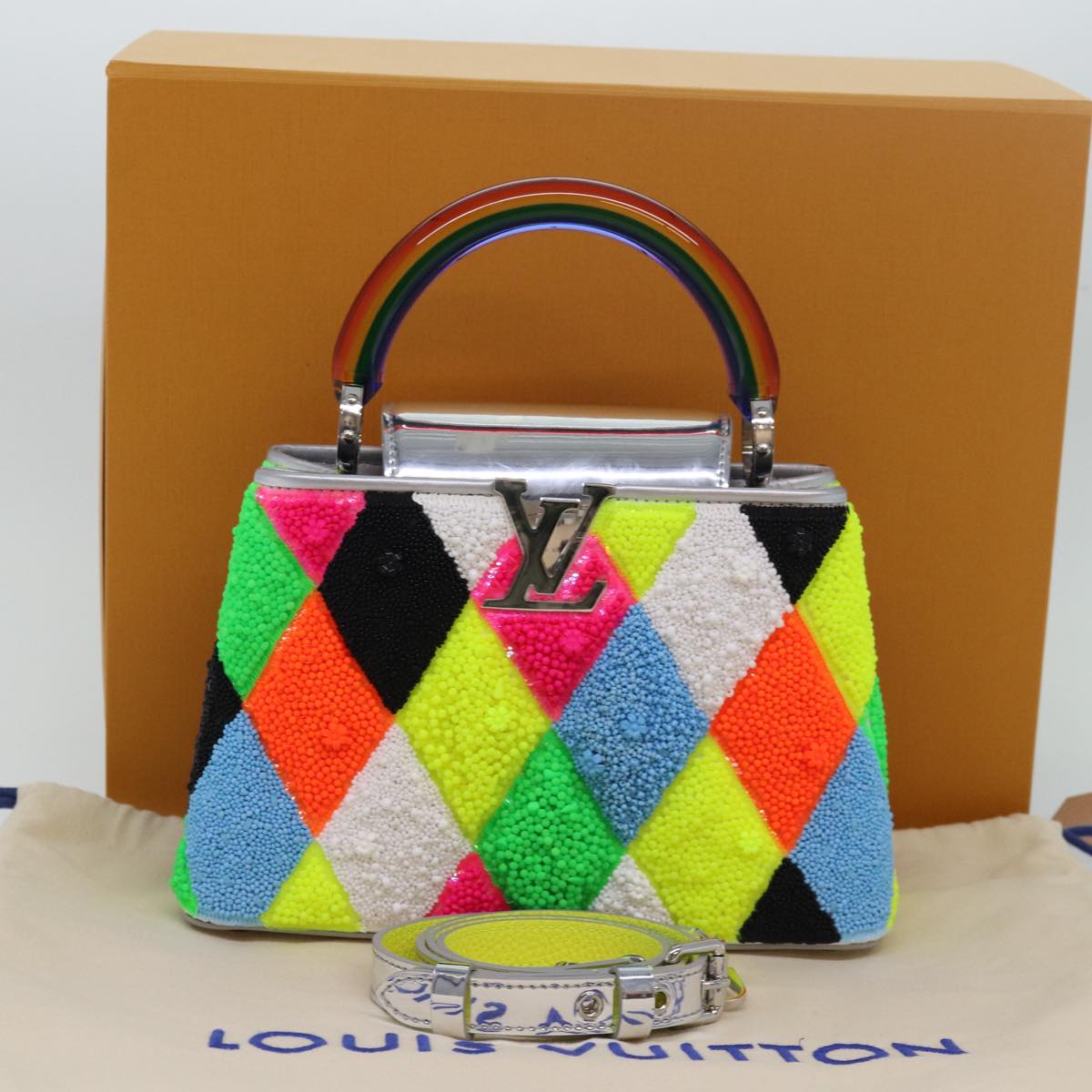 Louis Vuitton Capucines Multicolour Leather Hand Bag