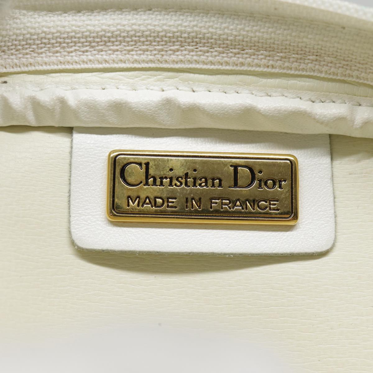 Dior CD White Leather Shoulder Bag