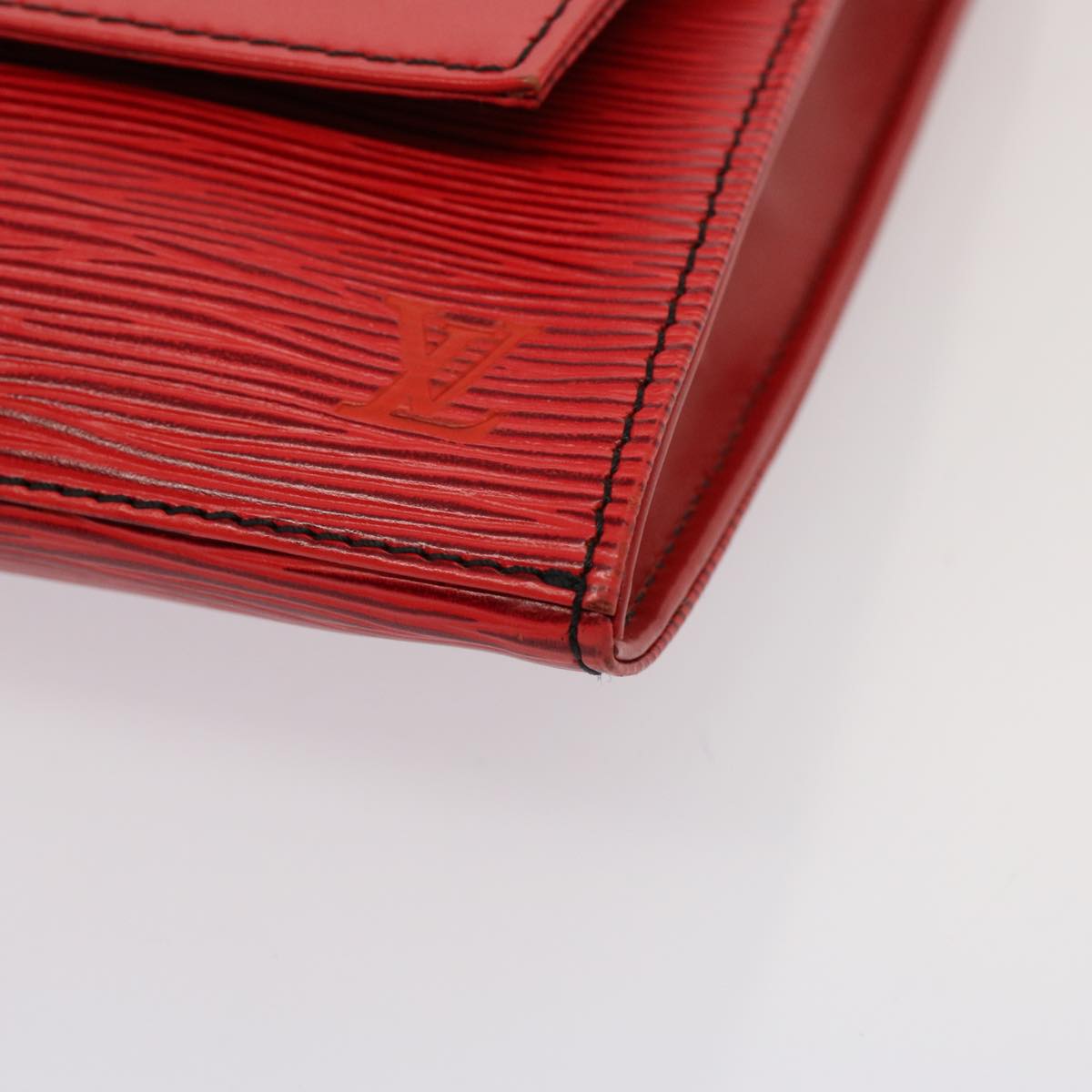 Louis Vuitton Jena Red Leather Clutch Bag