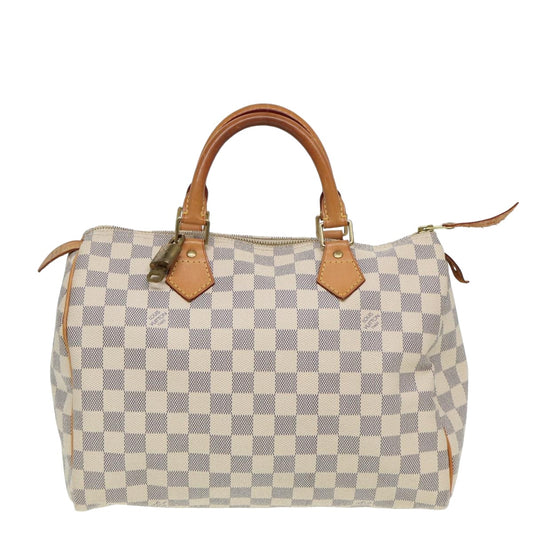 Louis Vuitton Speedy 30 Beige Canvas Hand Bag