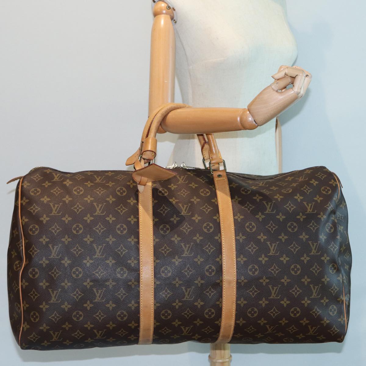 Louis Vuitton Keepall 60 Brown Canvas Travel Bag