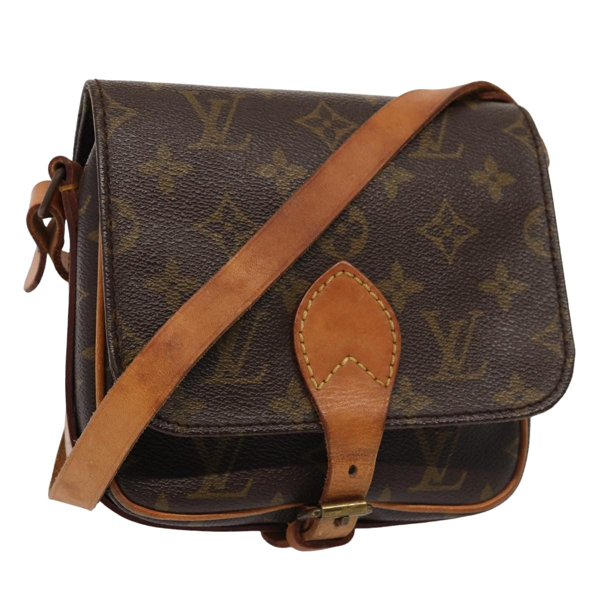 Louis Vuitton Cartouchiere Brown Canvas Shoulder Bag