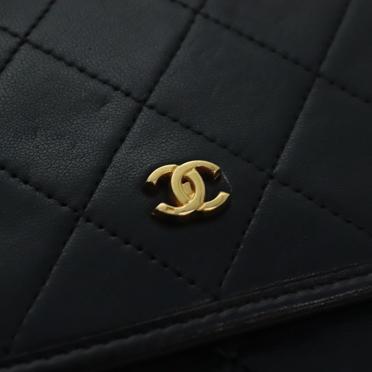 Chanel Matelassé Black Leather Shoulder Bag