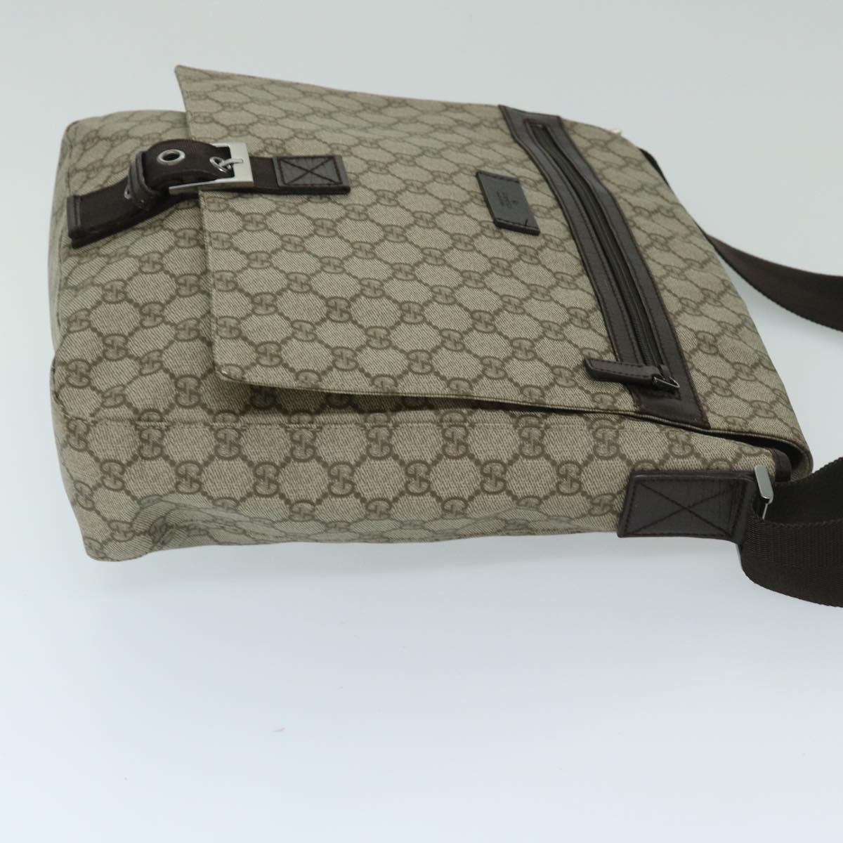 Gucci GG Supreme Beige Canvas Shoulder Bag