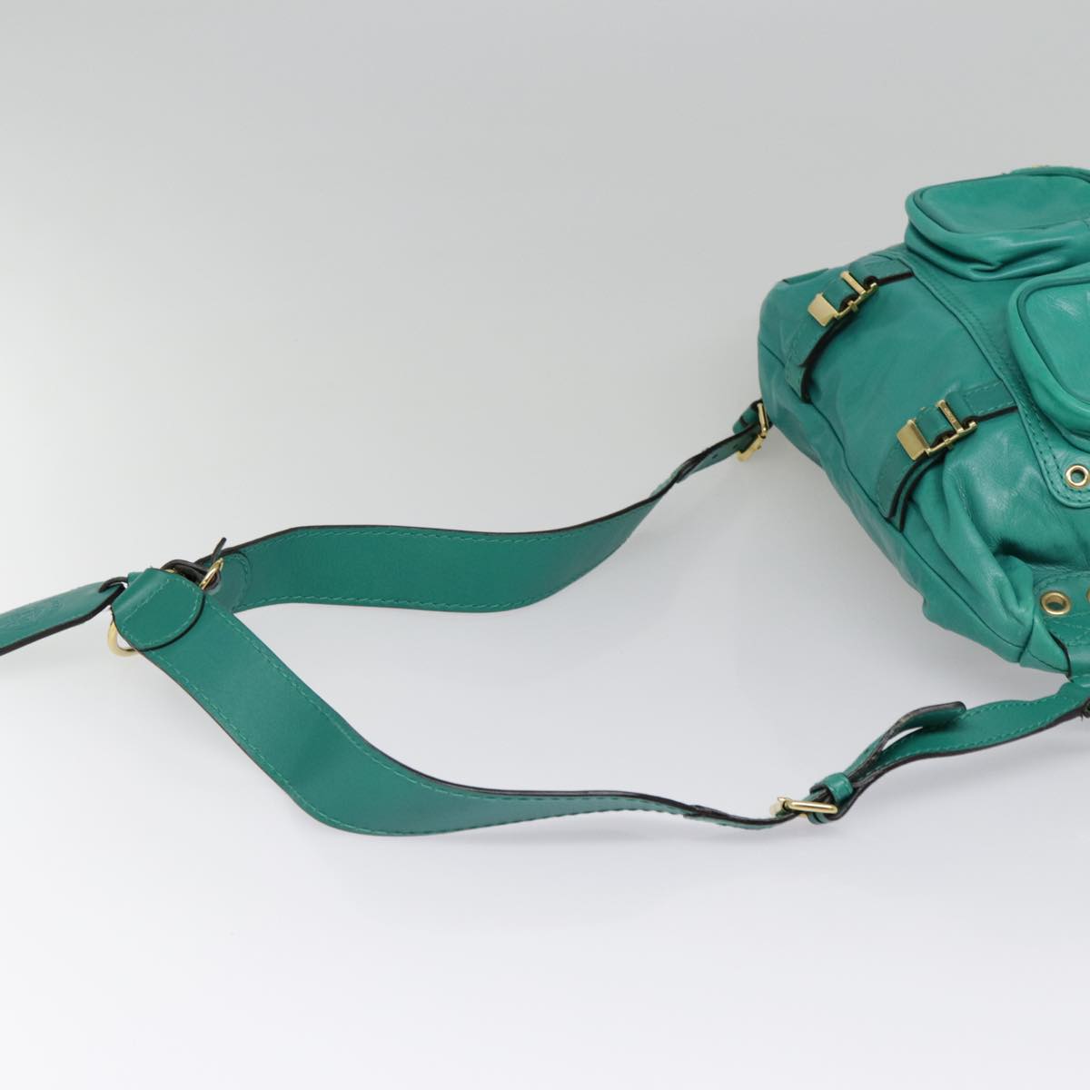 Gucci Green Leather Backpack Bag