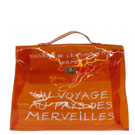 Hermès Kelly Orange Vinyl Hand Bag