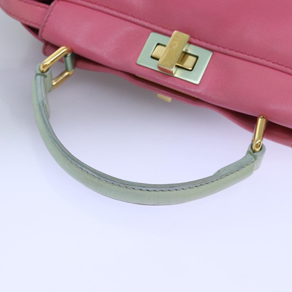 Fendi Peekaboo Pink Leather Hand Bag