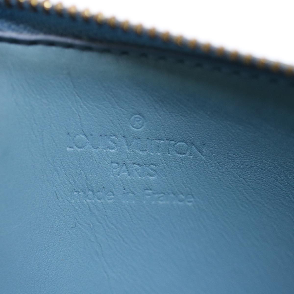 Louis Vuitton Pochette Accessoire Green Leather Clutch Bag