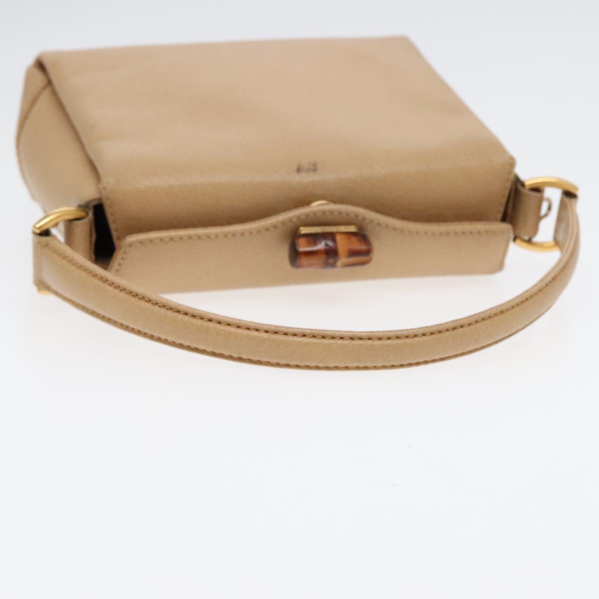 Gucci Bamboo Beige Leather Hand Bag