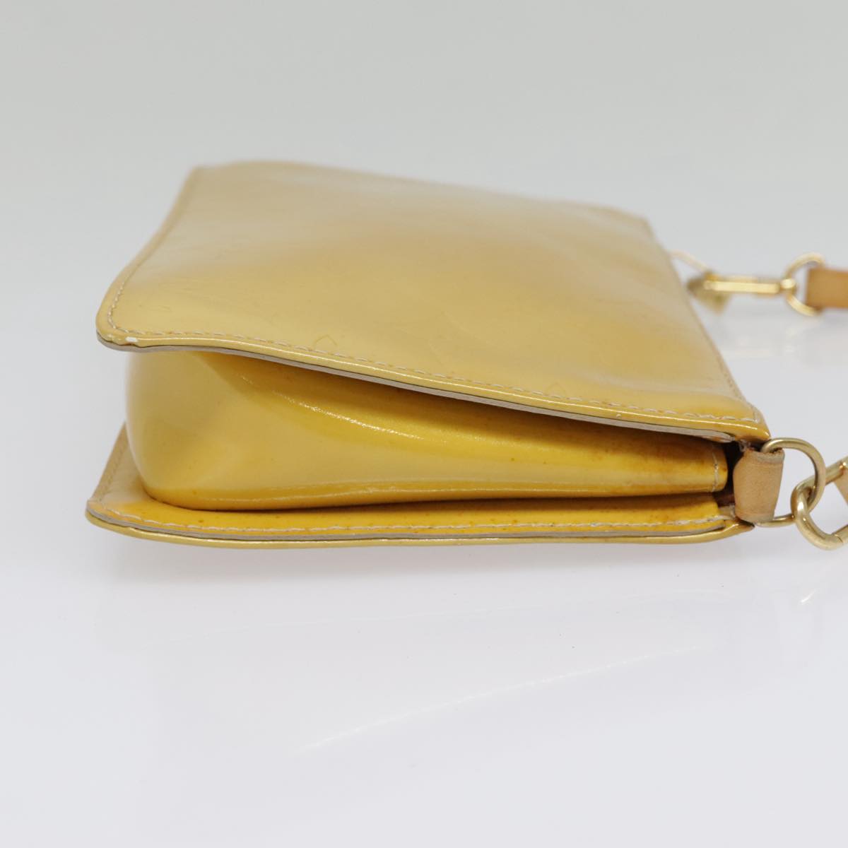 Louis Vuitton Lexington Beige Patent Leather Clutch Bag