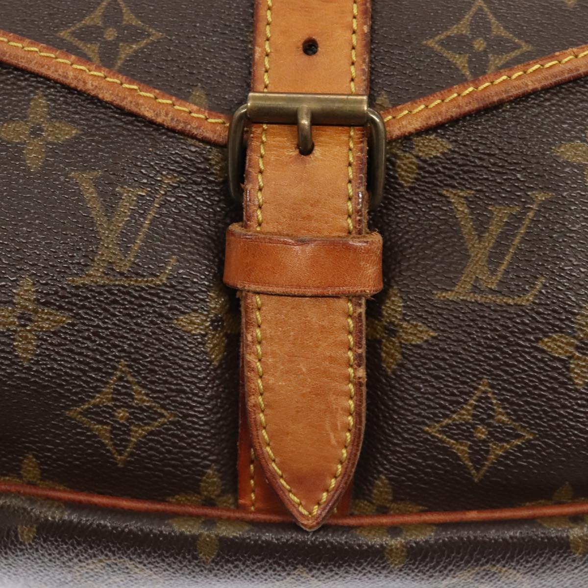 Louis Vuitton Saumur 35 Brown Canvas Shoulder Bag