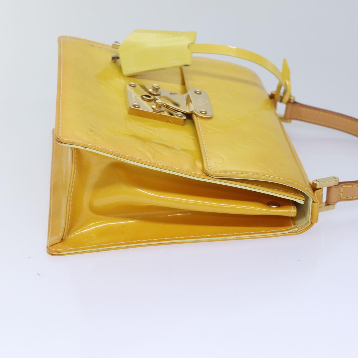 Louis Vuitton Spring Street Yellow Patent Leather Hand Bag