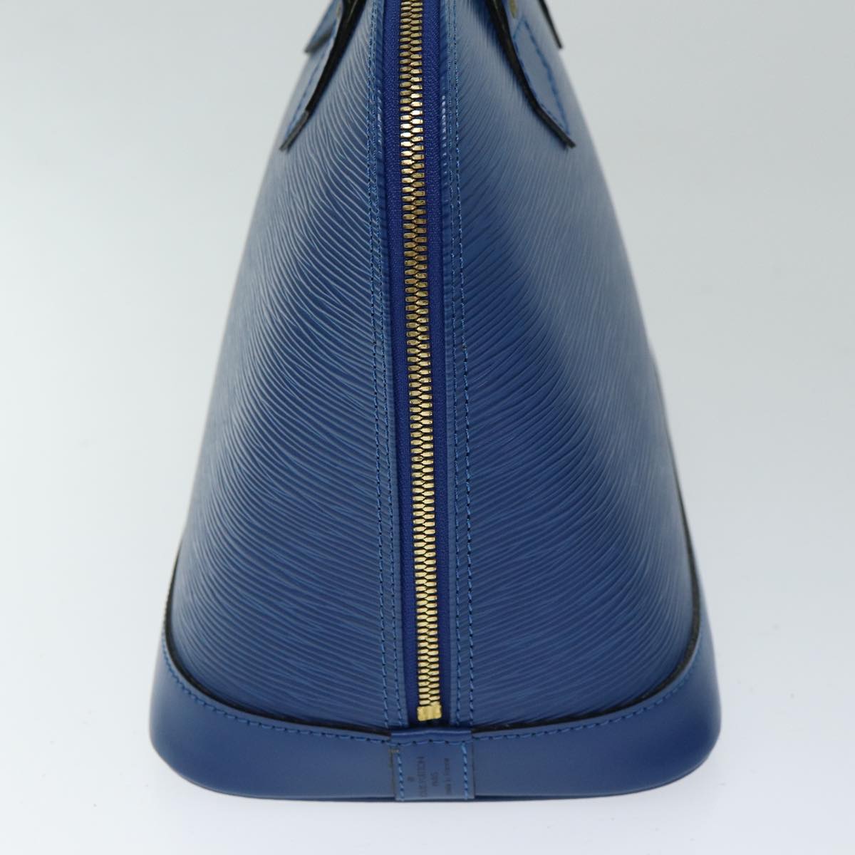 Louis Vuitton Alma Blue Leather Hand Bag