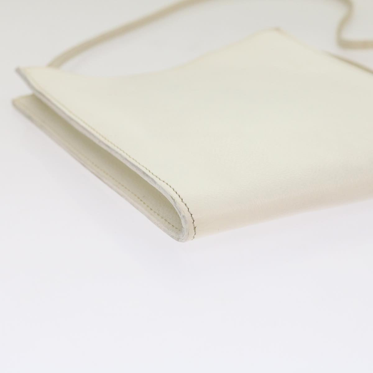 Hermès White Leather Shoulder Bag