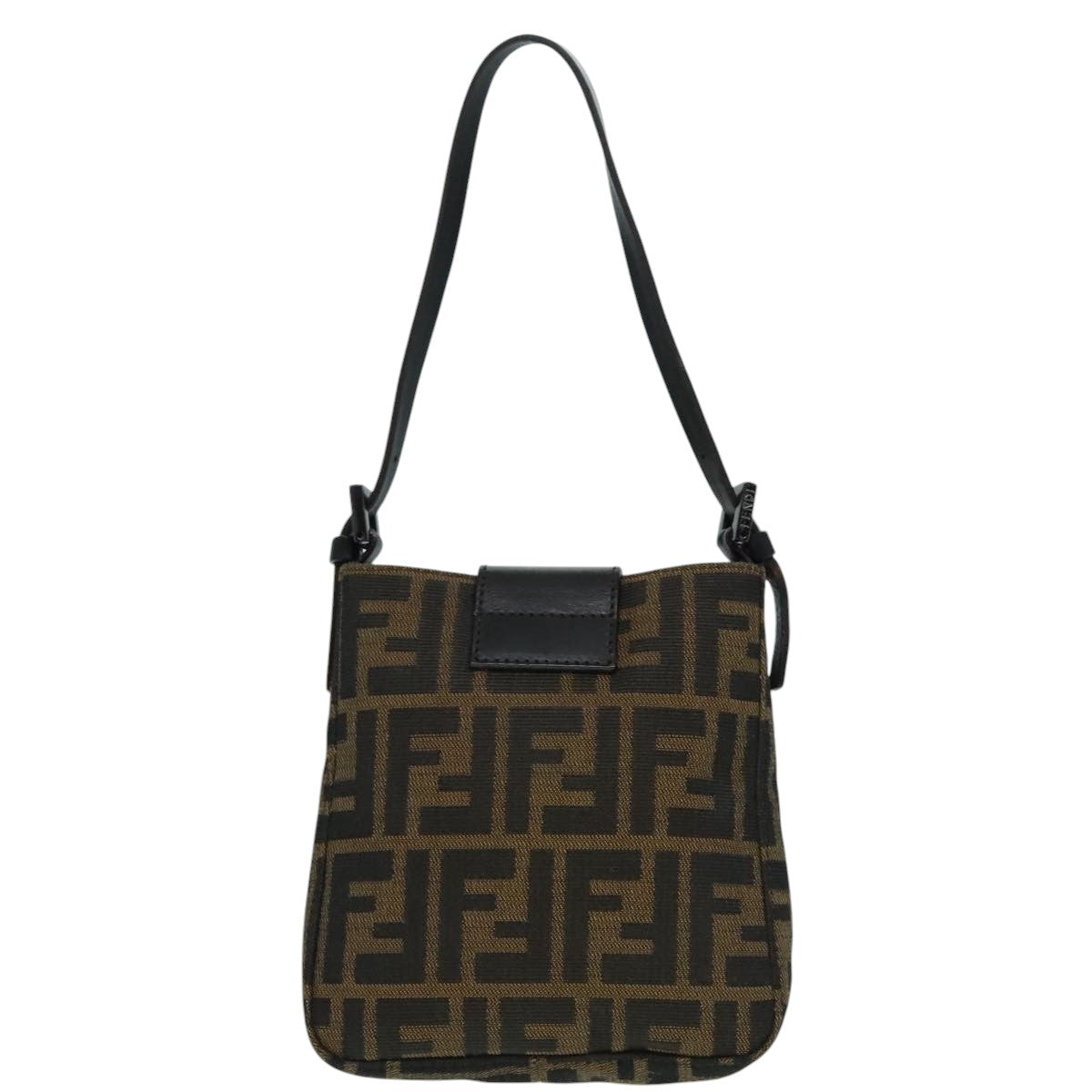 Fendi Mamma Baguette Brown Canvas Shoulder Bag