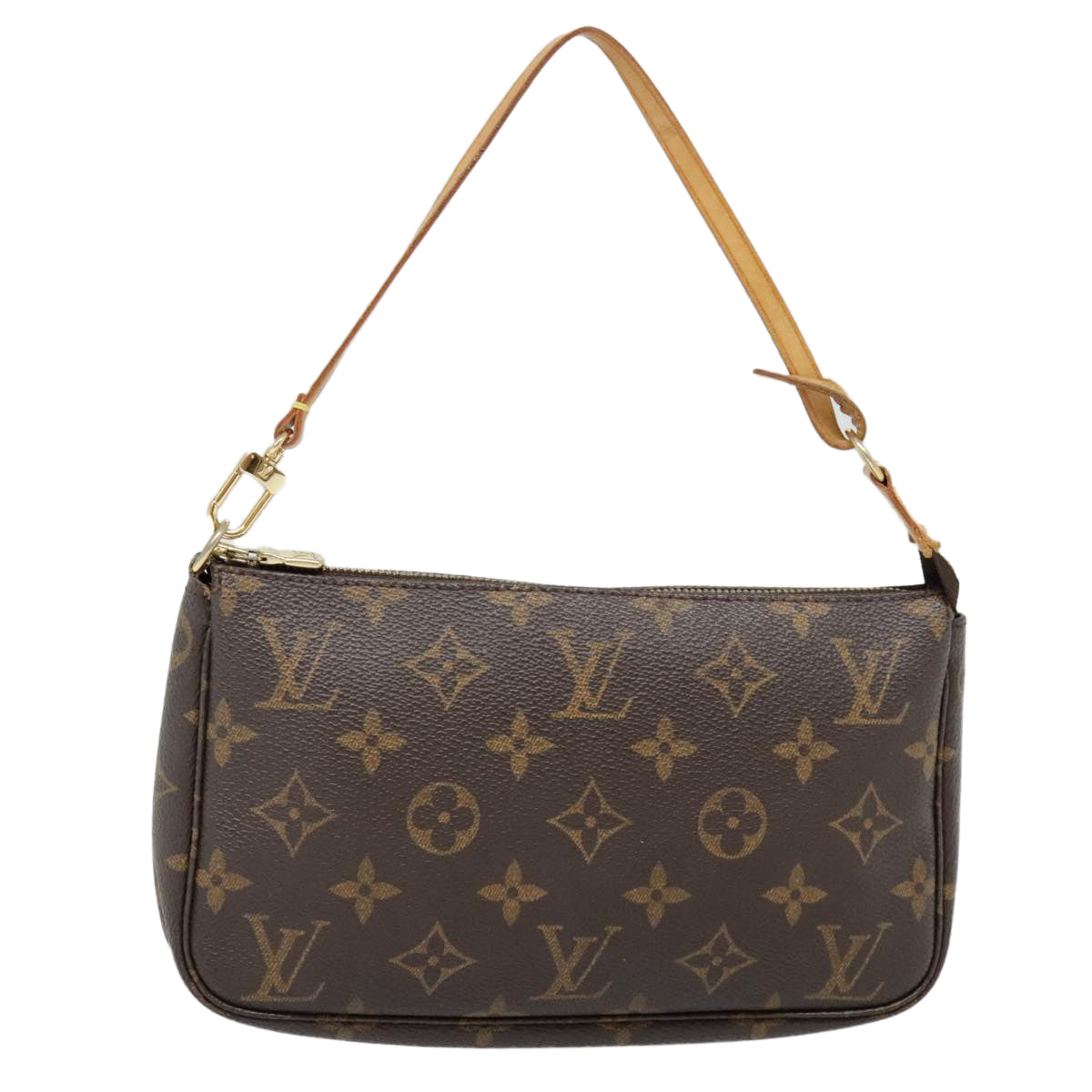 Louis Vuitton Pochette Accessoire Brown Canvas Clutch Bag