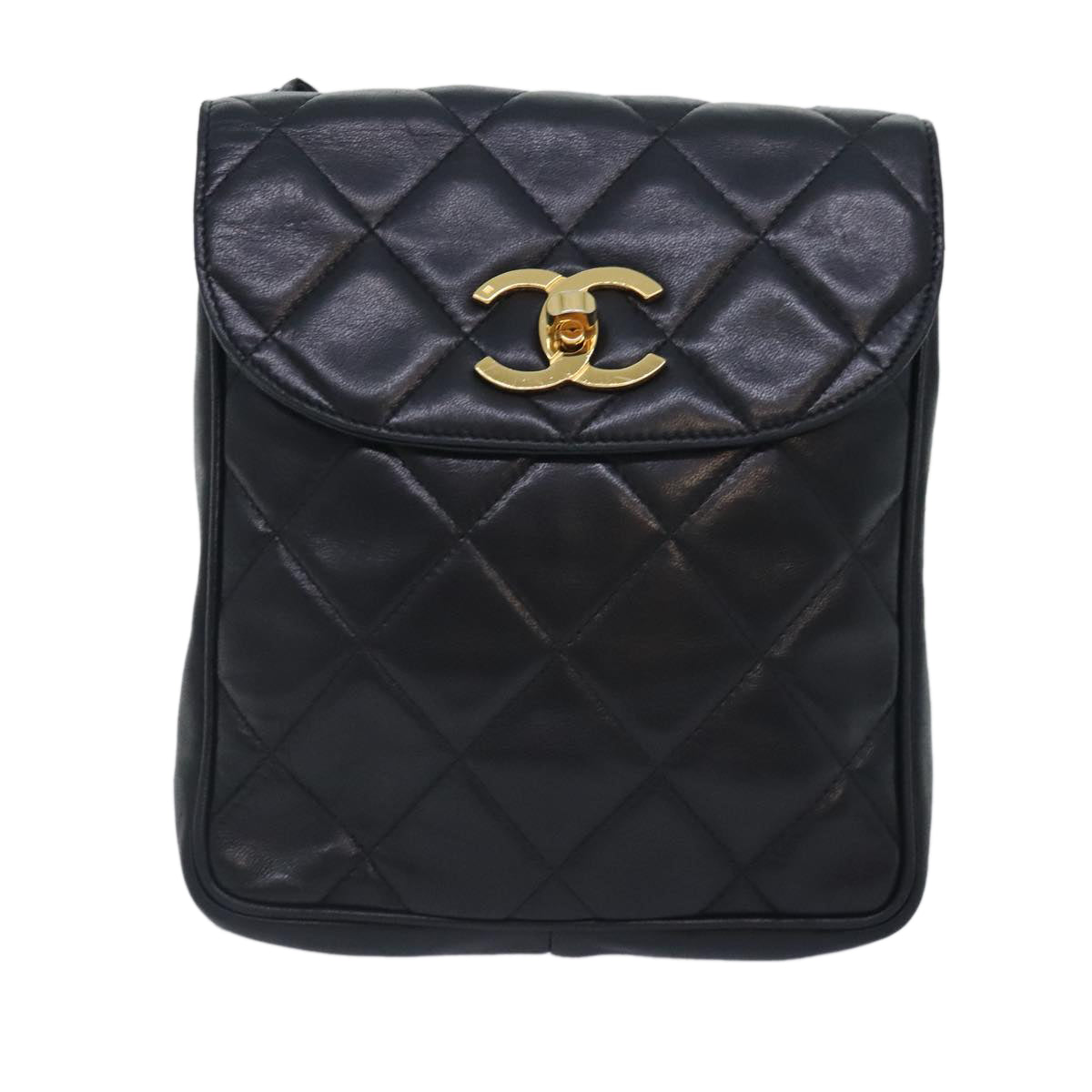 Chanel Bicolore Black Leather Shoulder Bag