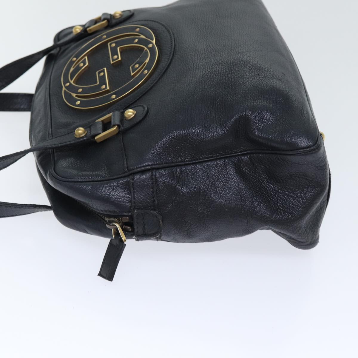 Gucci Interlocking G Black Leather Shoulder Bag