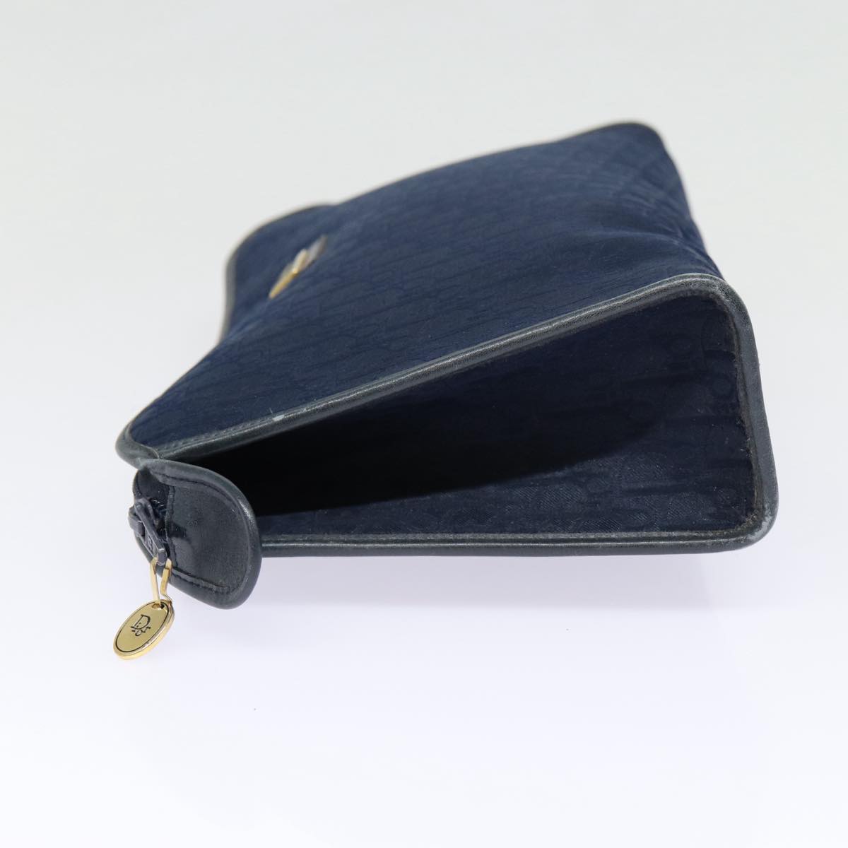 Dior Trotter Navy Canvas Clutch Bag