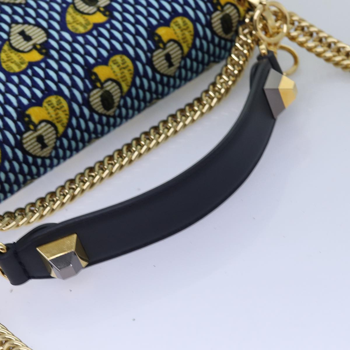 Fendi Blue Suede Shoulder Bag