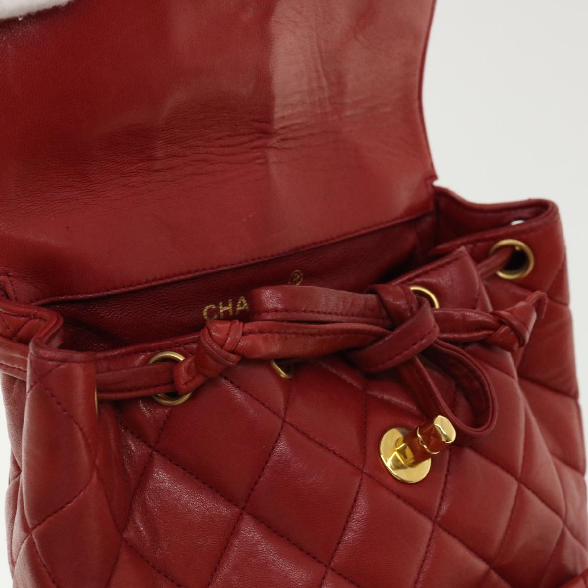 Chanel Duma Red Leather Backpack Bag