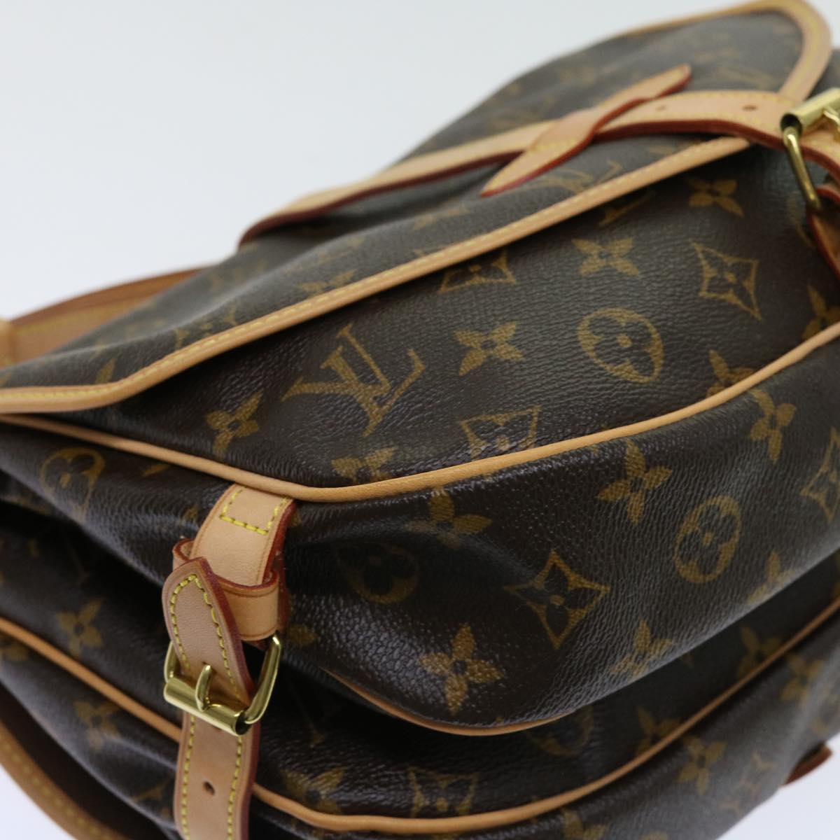 Louis Vuitton Saumur Brown Canvas Shoulder Bag