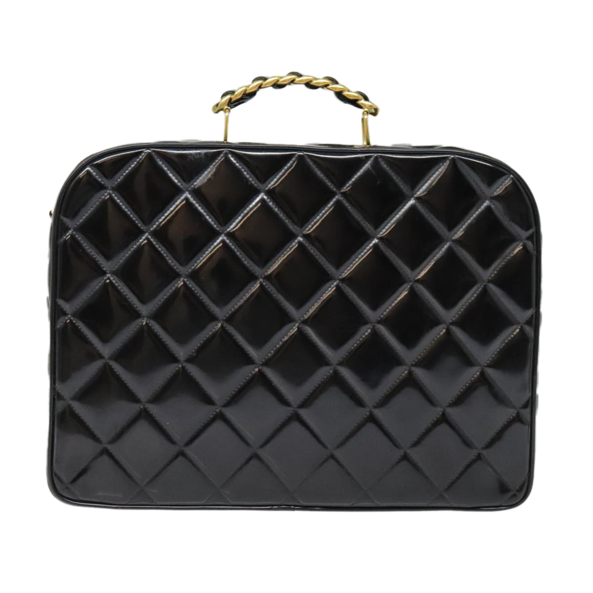 Chanel Black Patent Leather Hand Bag