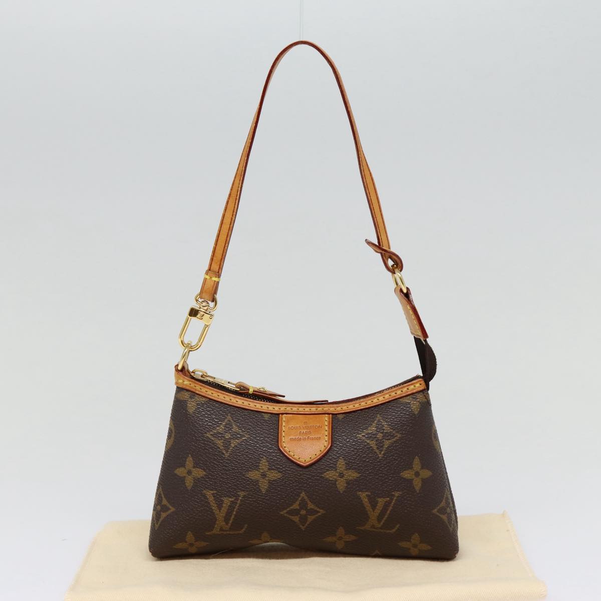 Louis Vuitton Delightful Brown Canvas Clutch Bag