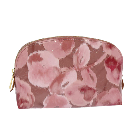 Louis Vuitton Cosmetic Pouch Pink Patent Leather Clutch Bag