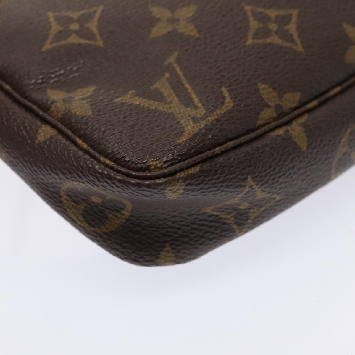 Louis Vuitton Pochette Accessoire Brown Canvas Clutch Bag