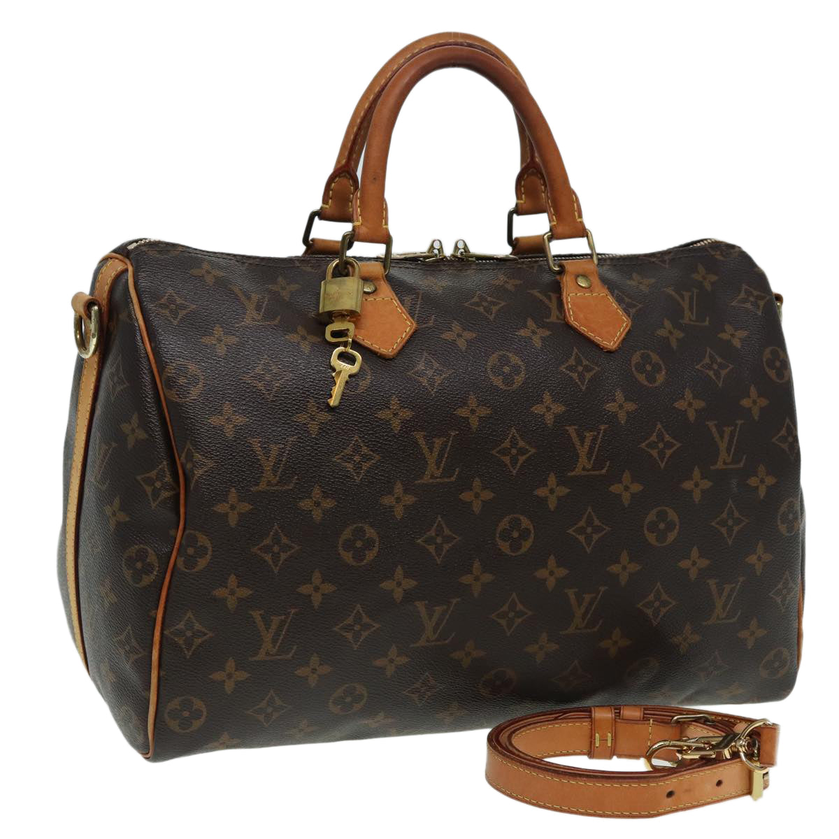 Louis Vuitton Speedy Bandoulière 35 Brown Canvas Hand Bag