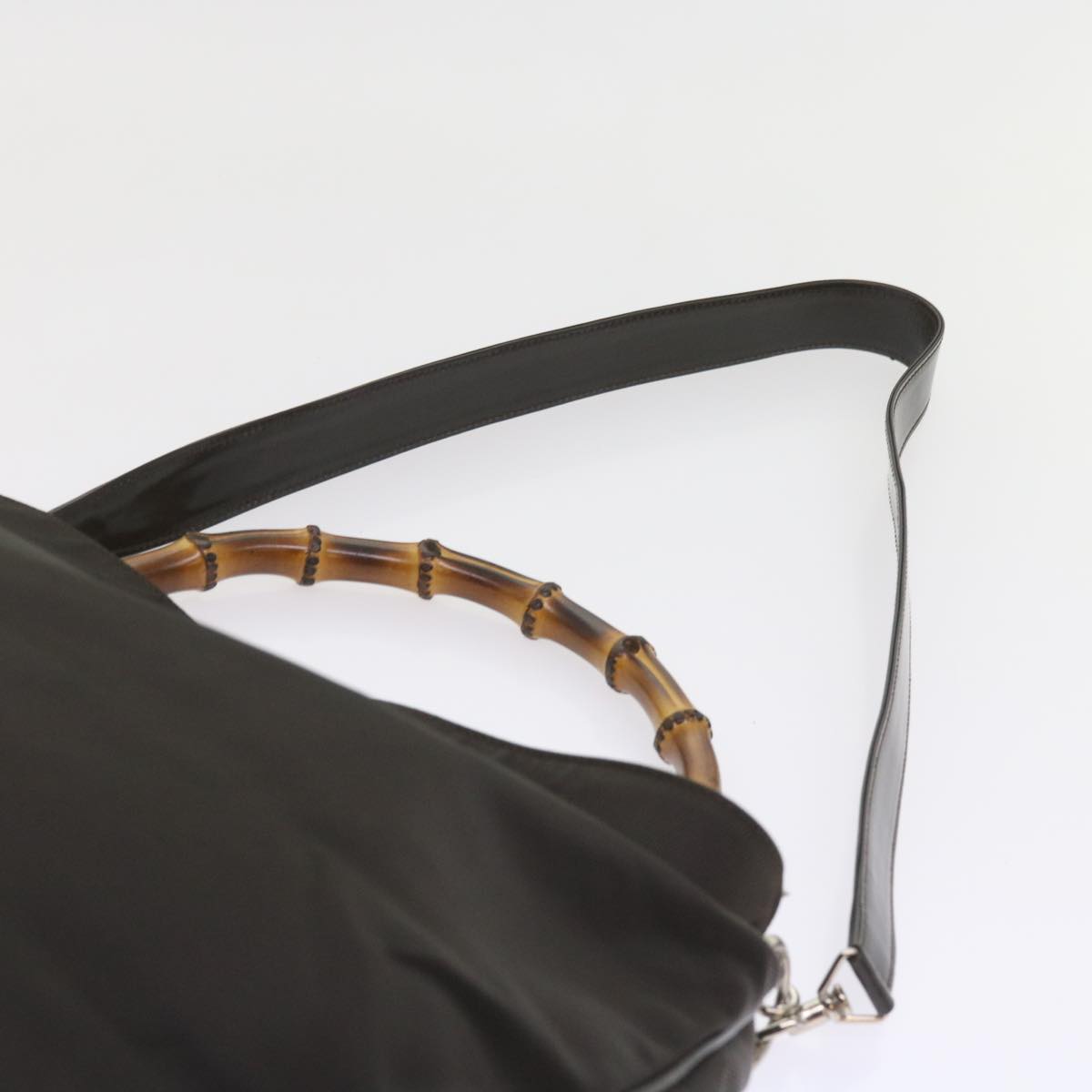 Gucci Bamboo Black Synthetic Shoulder Bag